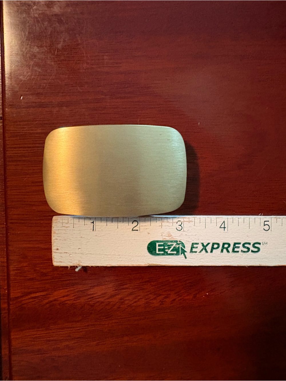 Brushed Metal Rectangular Belt Buckle - Gold Tone